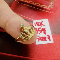18K Solid Gold Wedding Ring 3.5Gr Size 7