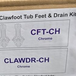  Clawfoot Tub Feet DRAIN KIT CHROME
