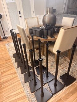 12 Sonos speakers and poles