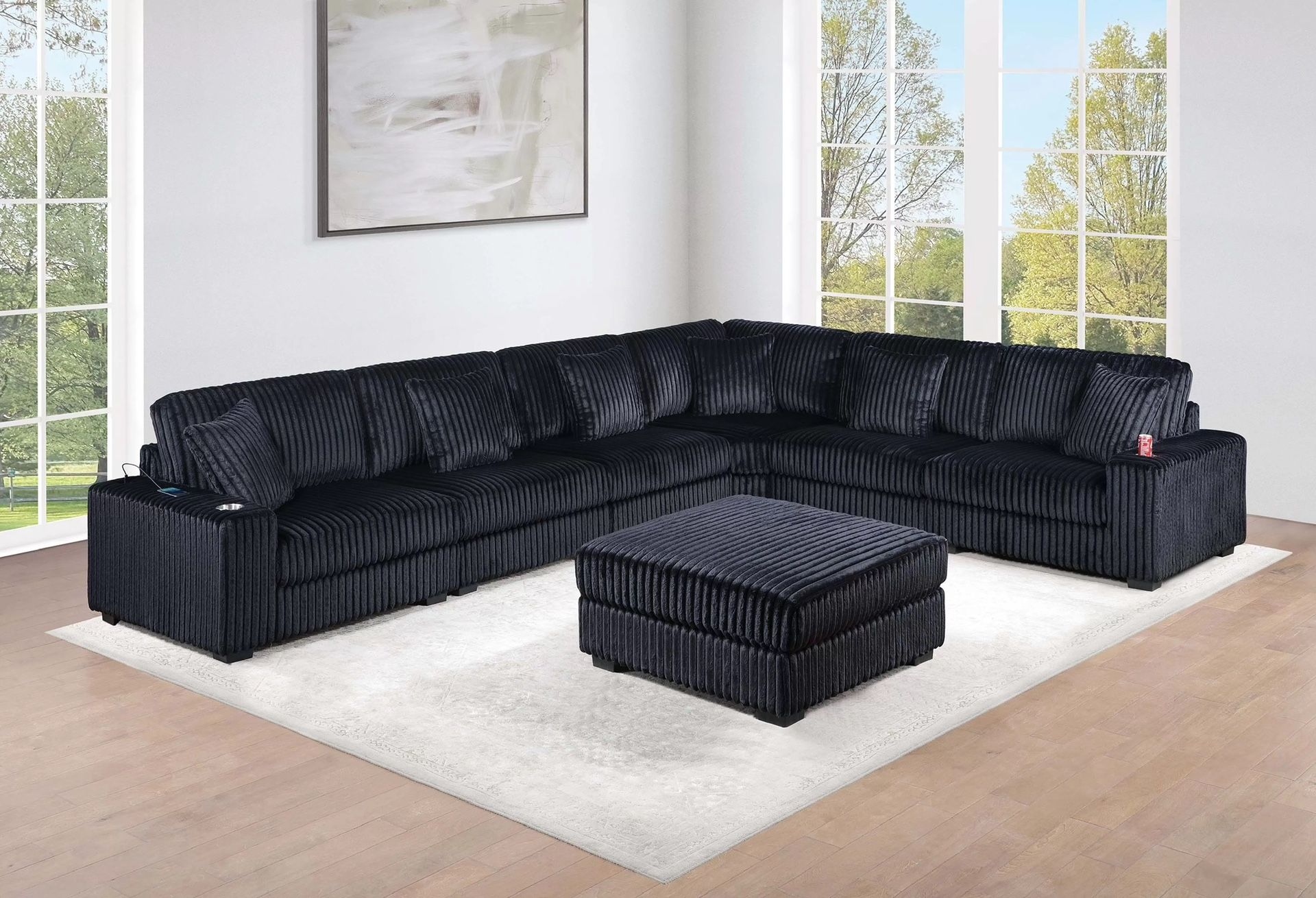 New Modular Sectional Couch with USB and Cup Holders! Free Delivery 🚚! 