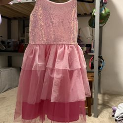 Girl pink princess dress