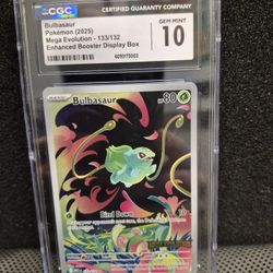 POKÉMON BULBASAUR STAMPED PROMO CGC GEM MINT 10