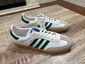 Adidas Samba White Green Sneakers size 13