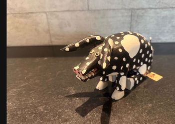 Wooden Folk Art Pig