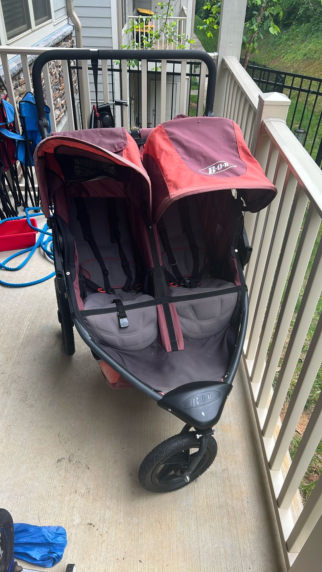 Bob Two Seater Stroller With Car Seat Attachment 