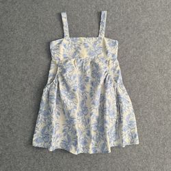 Blue And White Floral Tiered Sundress