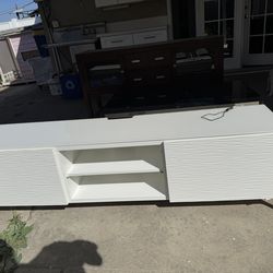 White Modern TV Console – Minimal Design