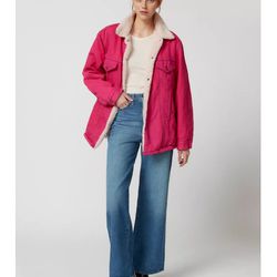 New Urban Renewal Remade Overdyed Fleece Lined Denim Jacket Size XL 