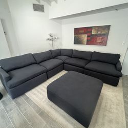 Sectional Power Recliner American Signature Sofa Ottoman Couch FREE DELIVERY
