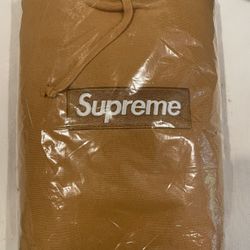 Supreme Box Logo Hooded Sweatshirt (FW21) Light Mustard Herren