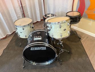 In Upland  91784. piece shell pack drum set 14 15 1977 Slingerland maple 5 ply toms remo snare PDP popcorn Yamaha bass pedal stands $550 Upland 91784
