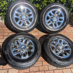 Chevy Silverado 2(contact info removed) Chrome OEM 18" Wheels & Takeoff General Tires 18 Inch Rims