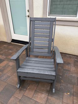 poly-lumber outdoor rocking chair