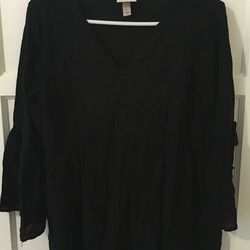 Black Embroidered Shirt