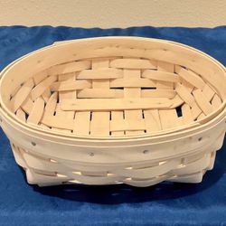 Vintage Longaberger Handwoven Round Basket 2001