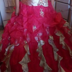 Pink Gold/Rosa Oro Quinseañera Dress
