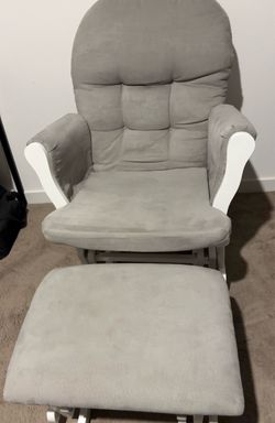 Windsor glider chair with Ottoman - gray