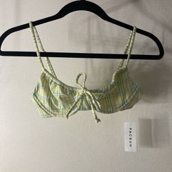Green-ish Yellow Bikini Top