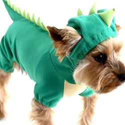 NACOCO Dog Dinosaur Design Costume Green Pet Clothes For Medium & Large Dog (Green, XL)