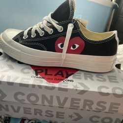 Converse x Comme des Garçons Black and Red Sneakers 