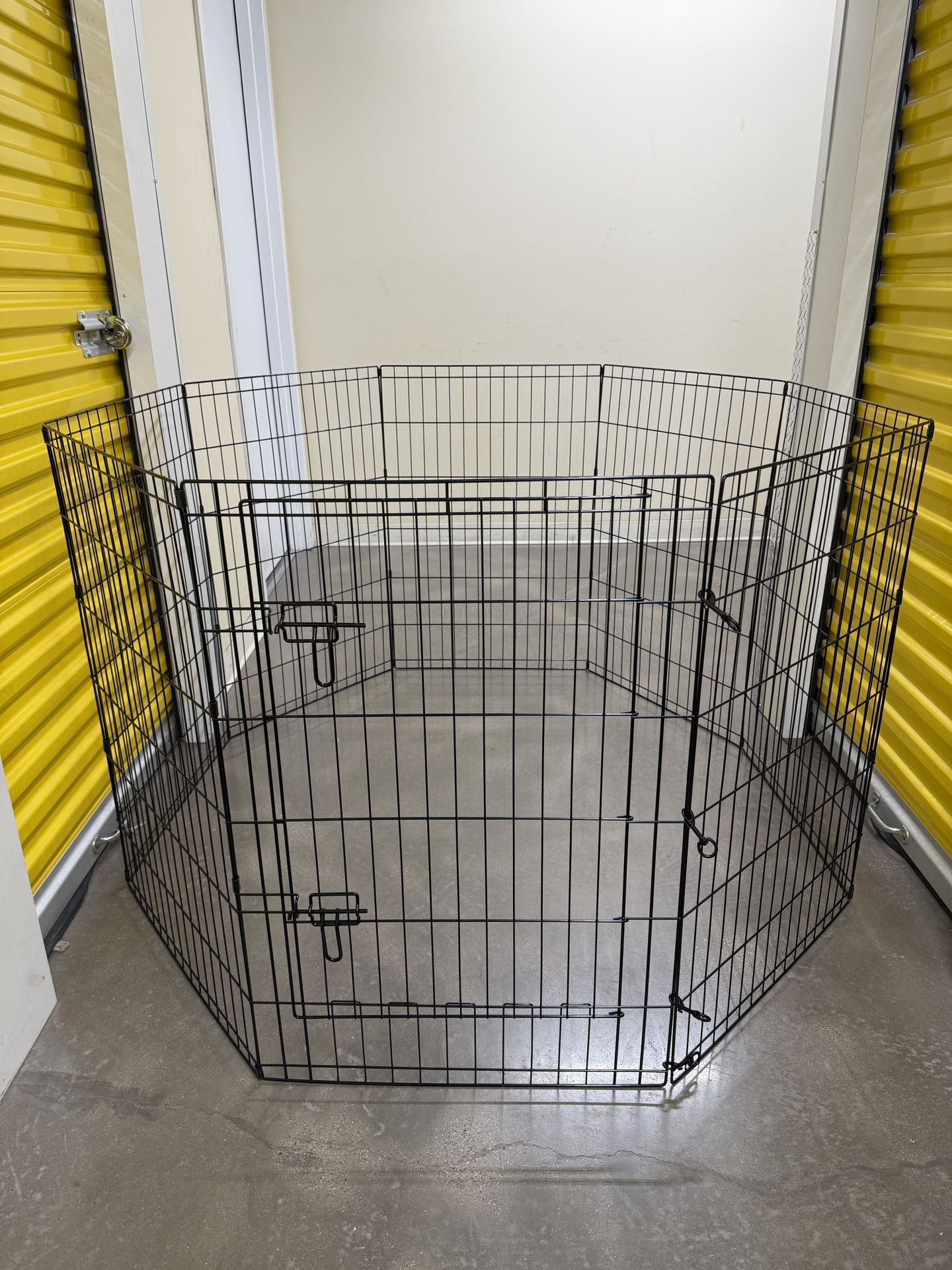 36” High Playpen Foldable Black Collapsible Metal Wire Dog Exercise