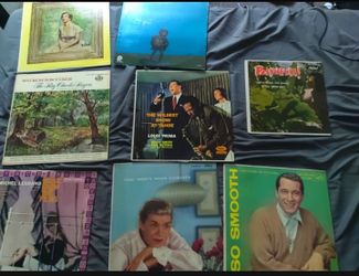 Box of old and vintage records