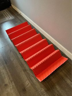 22"x72" Camping Sleeping Pad, 5/8" thickness, Orange/Silver color