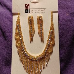 Rhinestone Necklace Set 