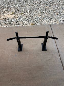 Black metal pull-up bar
