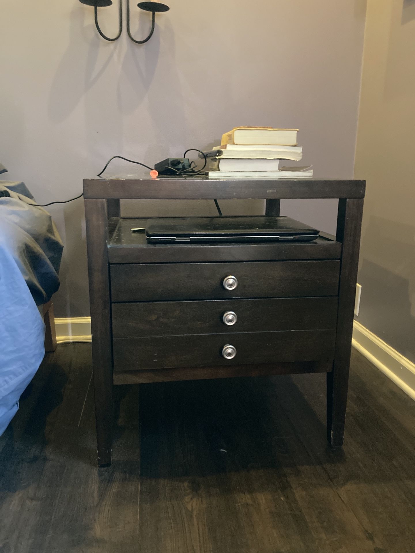 2 Contemporary Side/End Table, Kona Brown