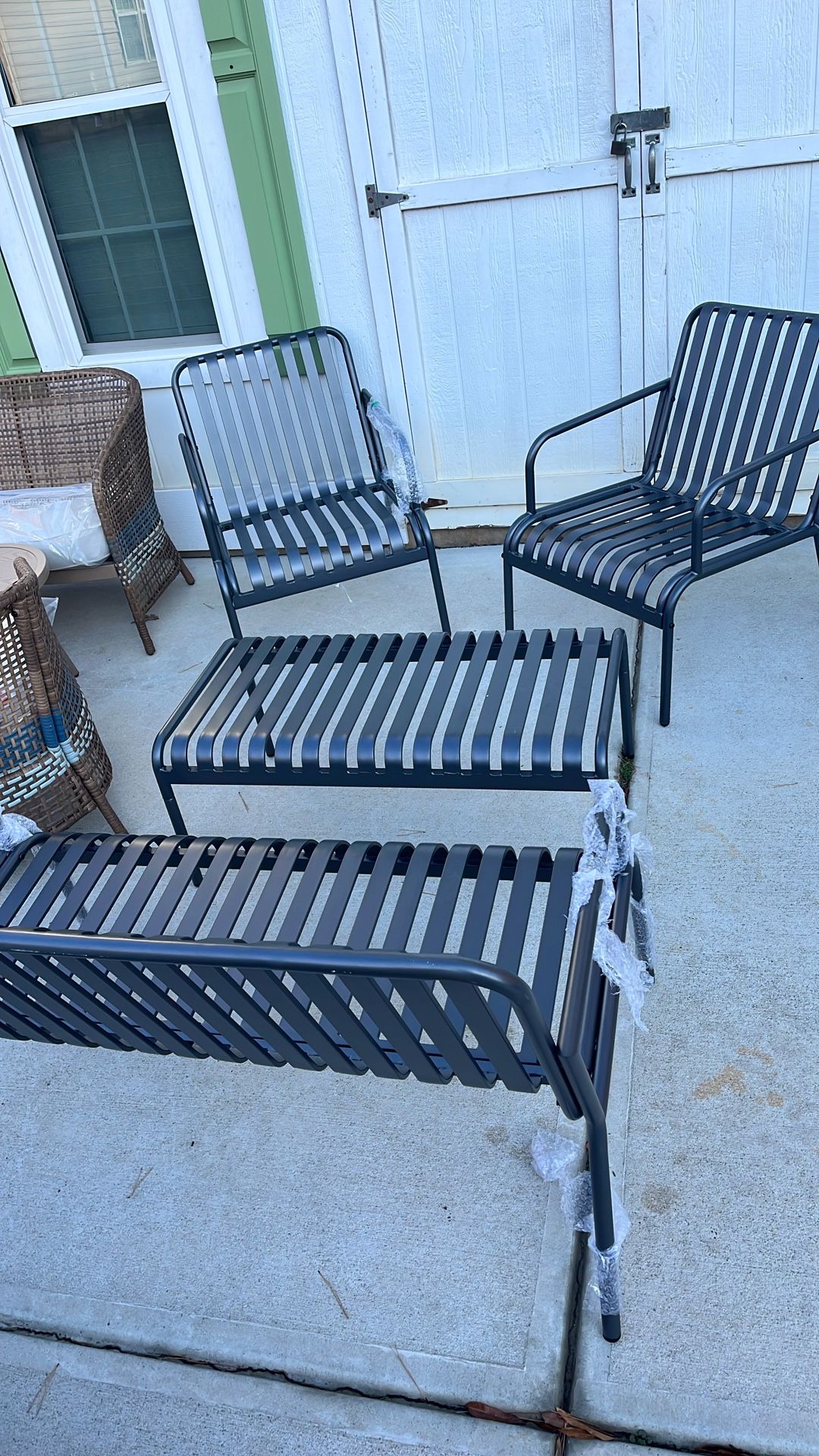 Charcoal gray patio set