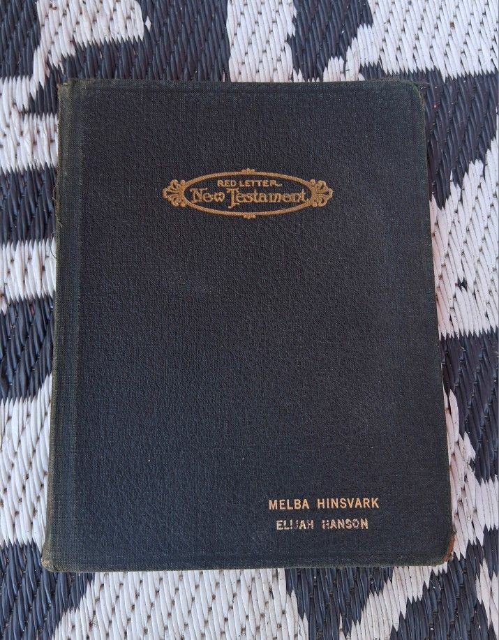 RARE Personalized Holman NEW TESTAMENT Red Letter Edition Antique Bible Book Jesus Christ Christian