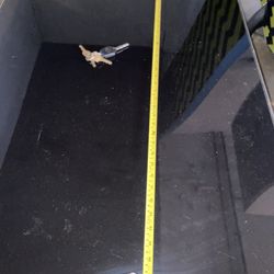 Black Lacquer And Gold Trim Coffee Table