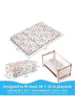 Trifold pack and play Mat