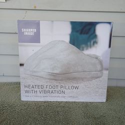 Sharper Image Heated Foot Pillow With Vibration - Gray