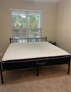 King Mattress + 14” Metal Bed Frame