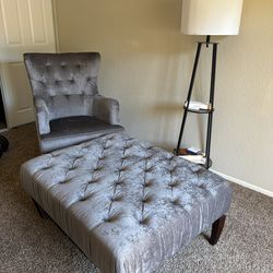 Tufted Accent Chair + Free Ottoman