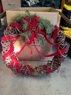 Large Christmas wreath home holiday decor decorations