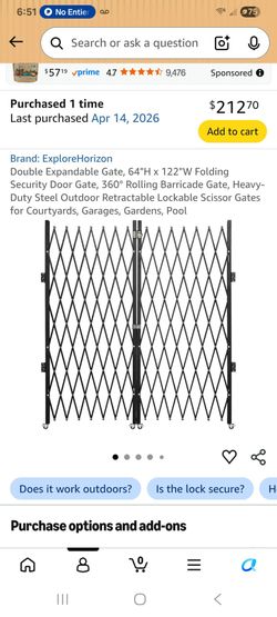 Sliding  double expandable gate