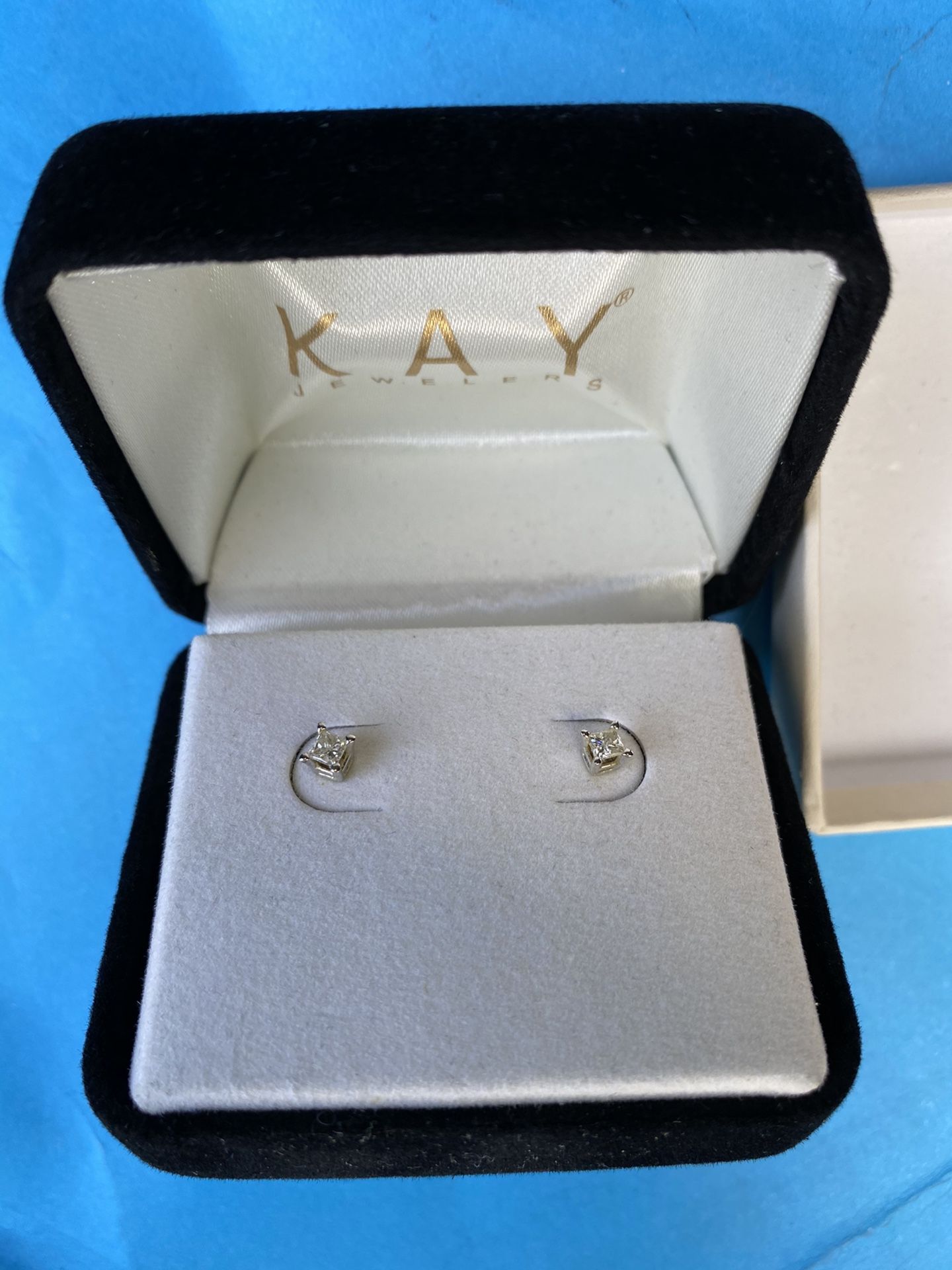 Diamond earrings from Kay jewelry