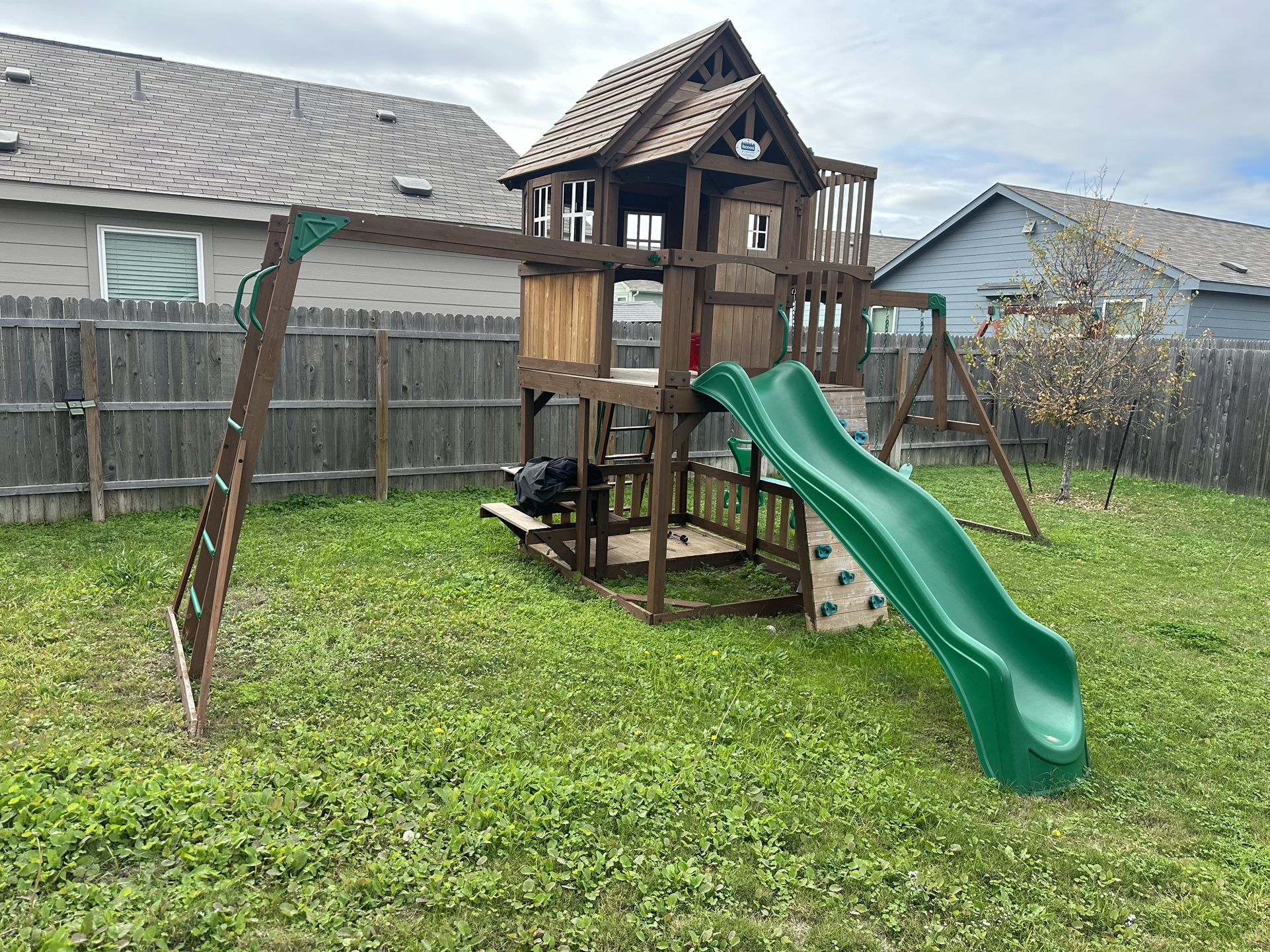 Swing Set With House 
