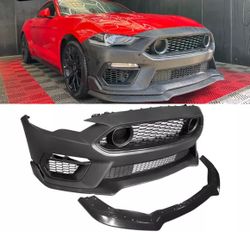 Fits 18-23 Mustang Mach 1 Style Front Bumper Conversion w/ Handling Package Lip