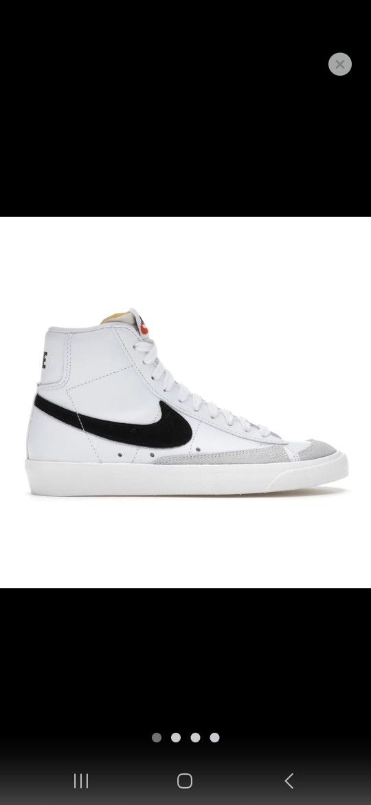 Nike BLAZER Black and White Mid 12 Men's