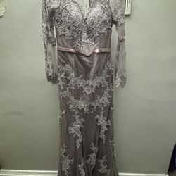 Light Purple Sleeves  Bridesmaid Dress 