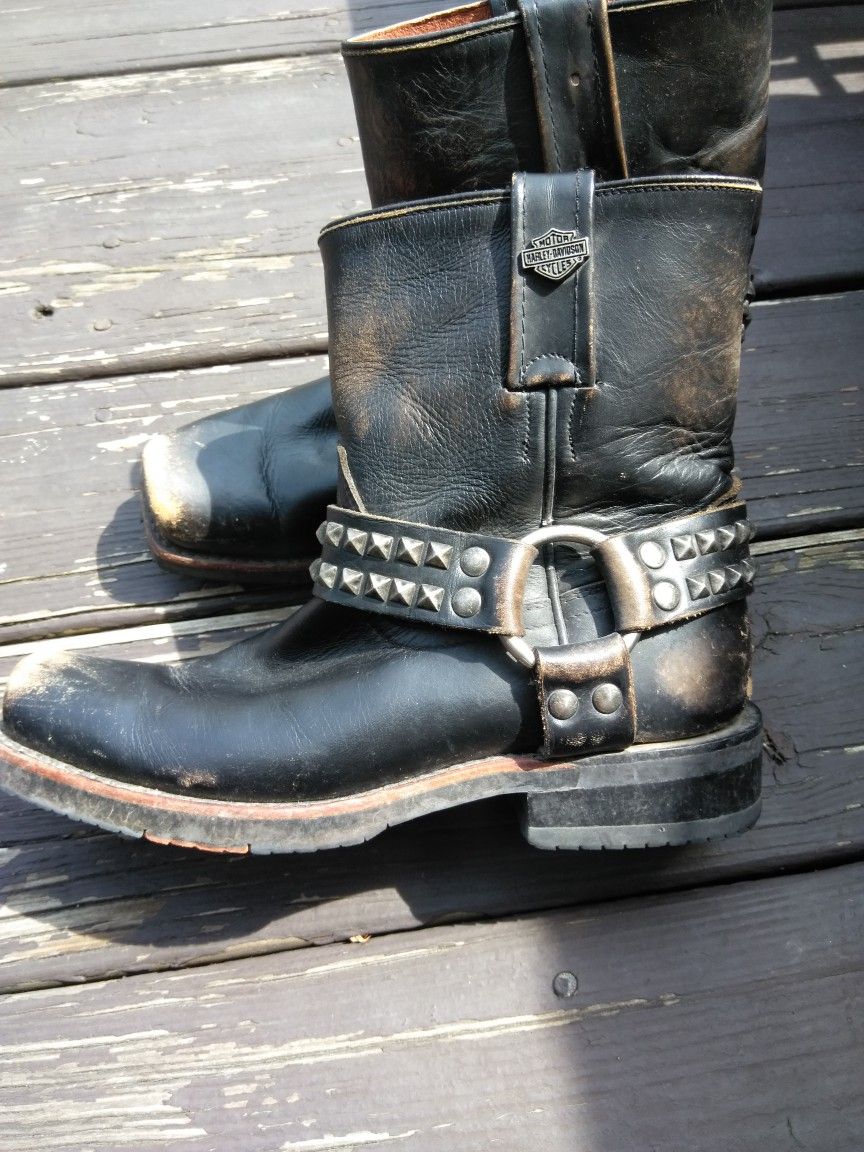 Harley Ankle Boots Studded Size 6.5