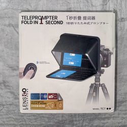 LENSGO TC7 Protable Foldable Teleprompter Prompter for Cell Phones Smartphones