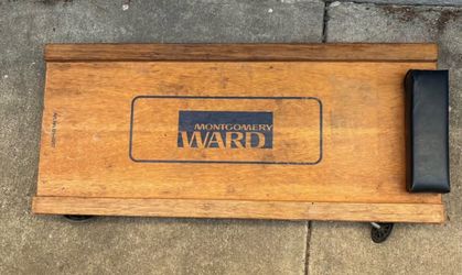 Vintage Montgomery Ward wooden mechanic’s creeper