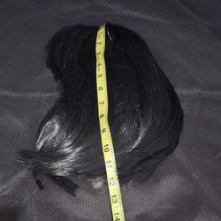 Jet Black 14 Inch Bob Costume Wig With Bangs