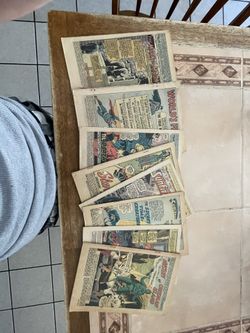 8 VINATGE COMICS (superman,batman,wonderwoman,fantastic four)