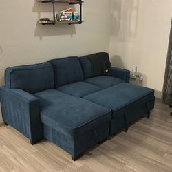 Navy Blue Pull Out Couch 